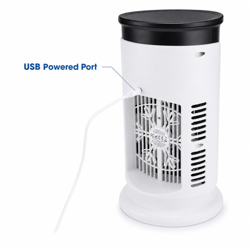 Mobiler Luftkühler 3 in 1 mit Sprühnebel USB Tischventilator LED Anzeige Timer für Büro Schlafzimmer