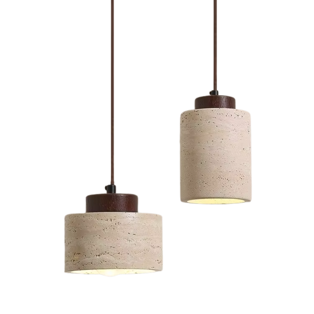 Natürliche Travertin Pendelleuchte - Nordic Minimalistische Hängelampe für Küche & Esszimme