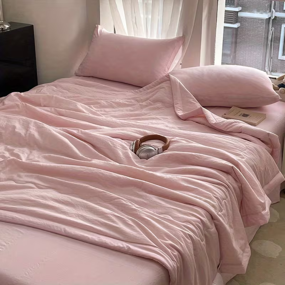 Lina Leichte Sommerdecke – Atmungsaktive Kühldecke für warme Nächte, Bett & Sofa