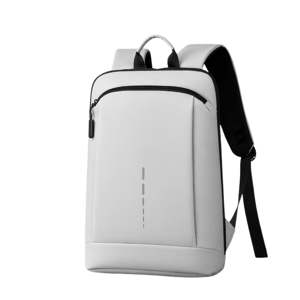 Schlanker Business-Laptoprucksack 42 × 29 × 8 cm – Wasserabweisender PVC-Rucksack mit mehreren Fächern