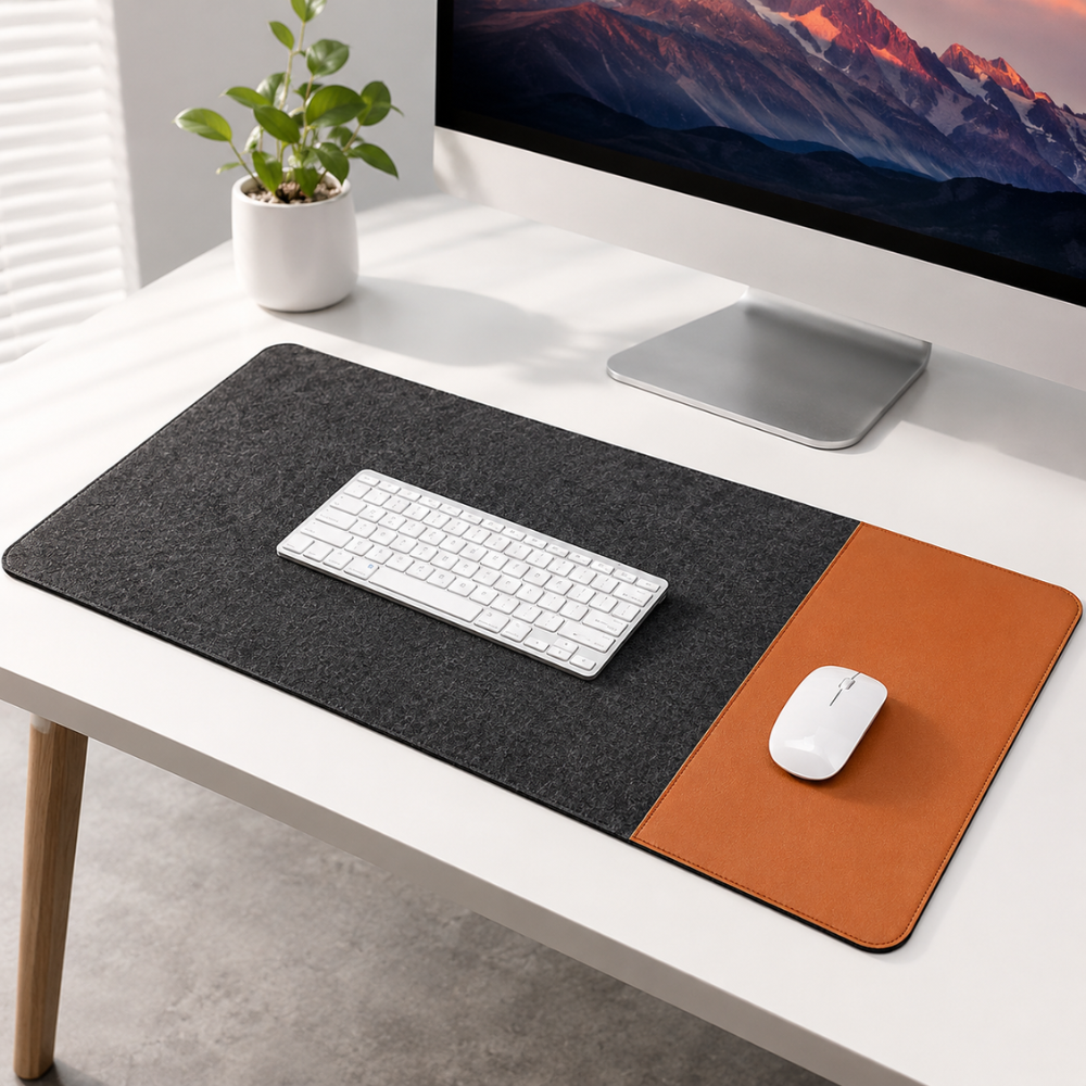 XXL Schreibtischunterlage Mauspad 100x50 cm PU-Leder – Multifunktionale Matte für Büro, Homeoffice & Gaming
