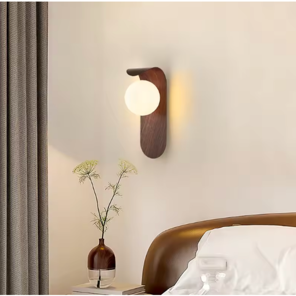 Moderne G9-LED-Wandleuchte mit Acrylschirm – elegante, kugelförmige Wandleuchte im Japandi-Stil für Flure und Schlafzimmer