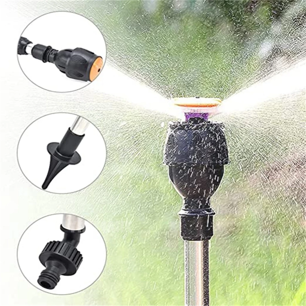 360° Gartensprinkler mit Stativ – Rotierender Rasensprenger mit teleskopischem Dreibein für Garten, Rasen & Bewässerung
