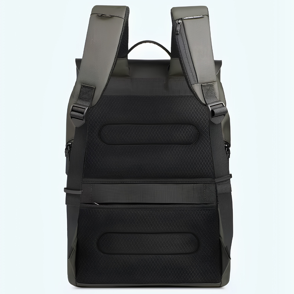 Urbaner Business-Laptoprucksack 30 × 12 × 42 cm – Wasserabweisender Oxford-Rucksack mit Trolleyband und Laptopfach