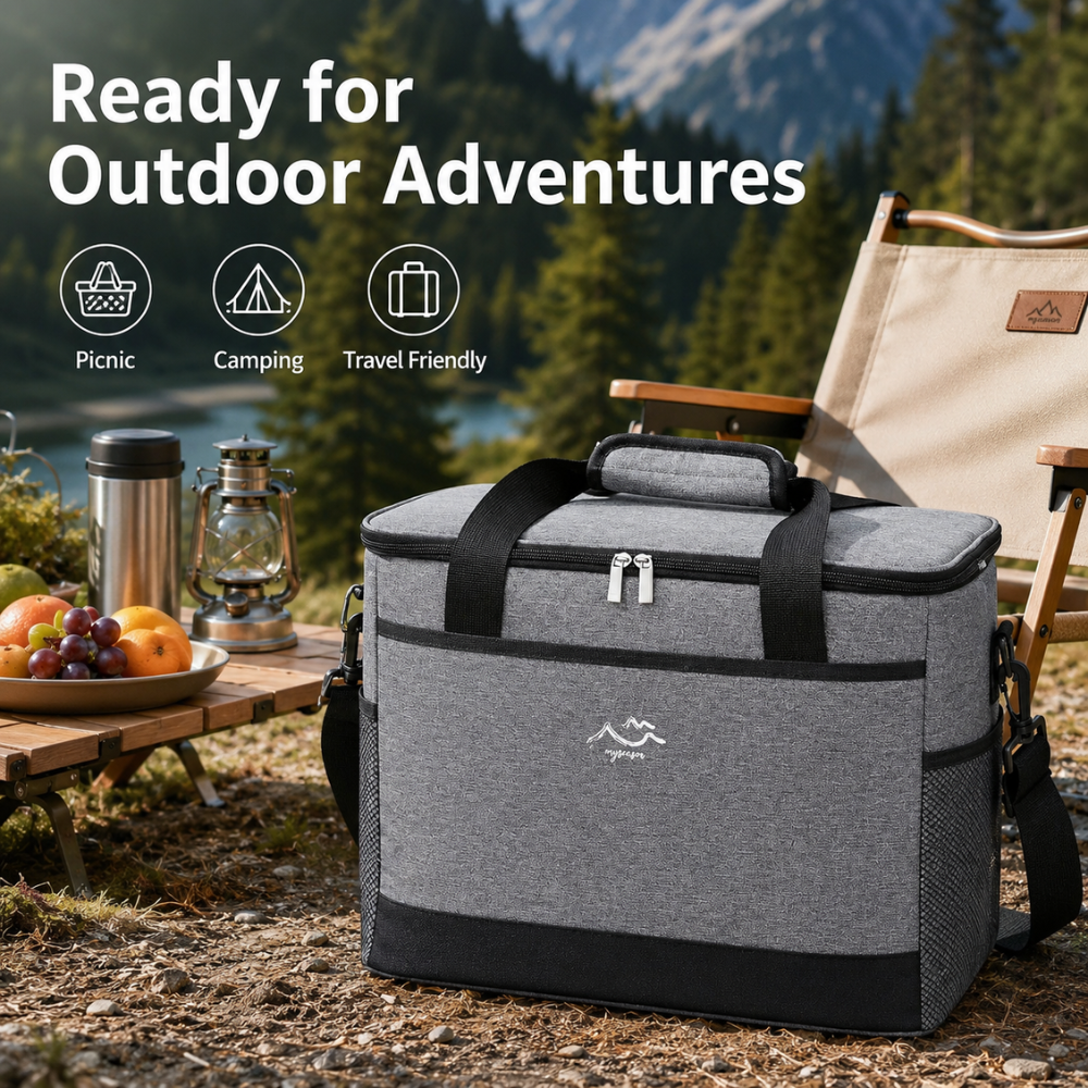 Thermotasche aus Oxford-Stoff Isolierte Picknicktasche mit Tragegriff und Schultergurt für Arbeit Outdoor Camping