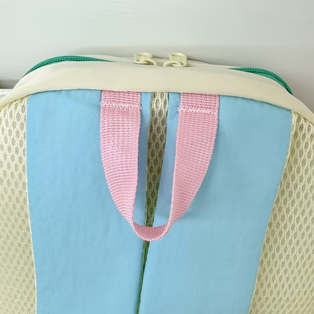 Kinder-Rucksack mit zweifarbigem Design – Leichter Kindergartenrucksack aus Polyester für 3–6 Jahre