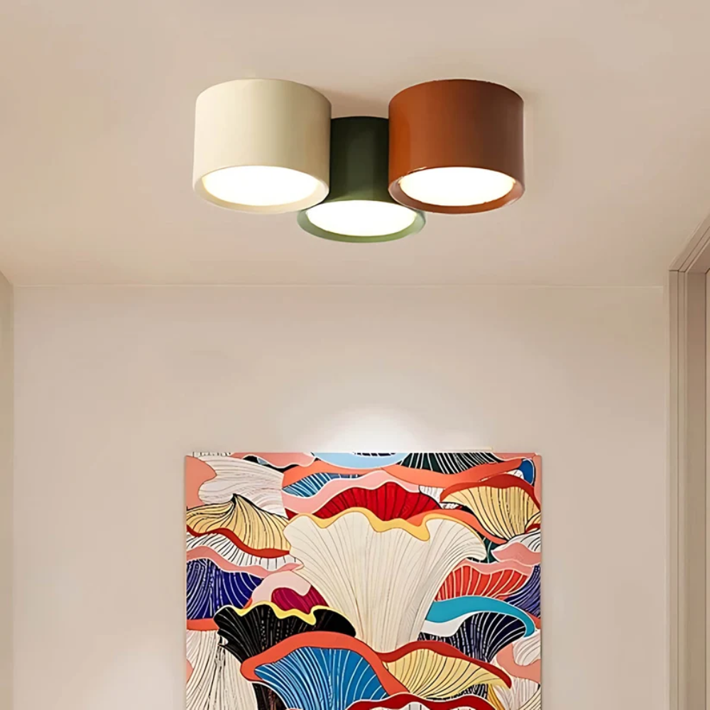 Zylindrische LED Aufbauleuchte im modernen Design - Effektive Spot-Deckenbeleuchtung für Wohnräume
