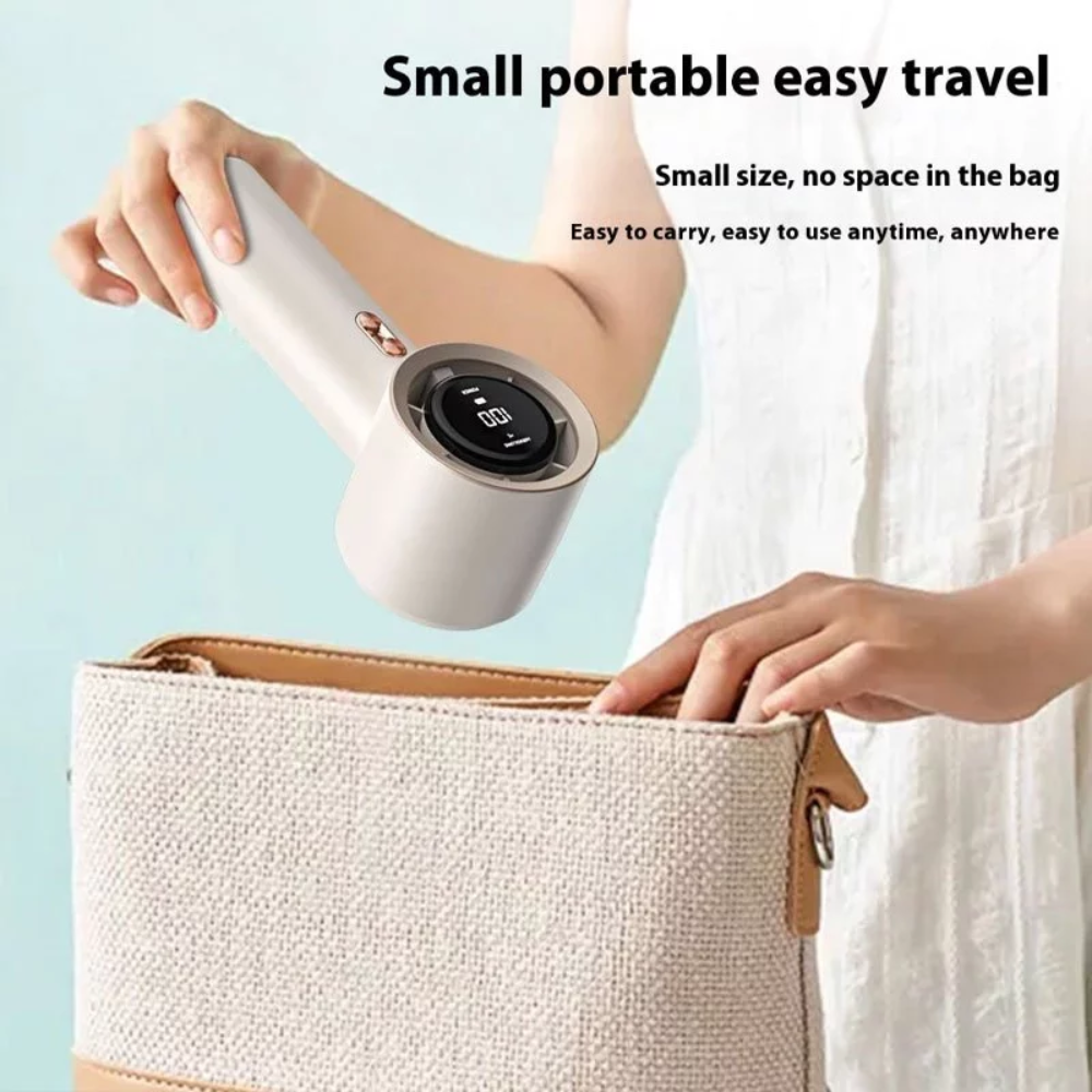 Tragbarer Mini-Turbo-Handventilator mit Digitalanzeige – USB-C aufladbarer Hochgeschwindigkeits-Ventilator mit 100 Geschwindigkeitsstufen für Reisen, Büro und Outdoor