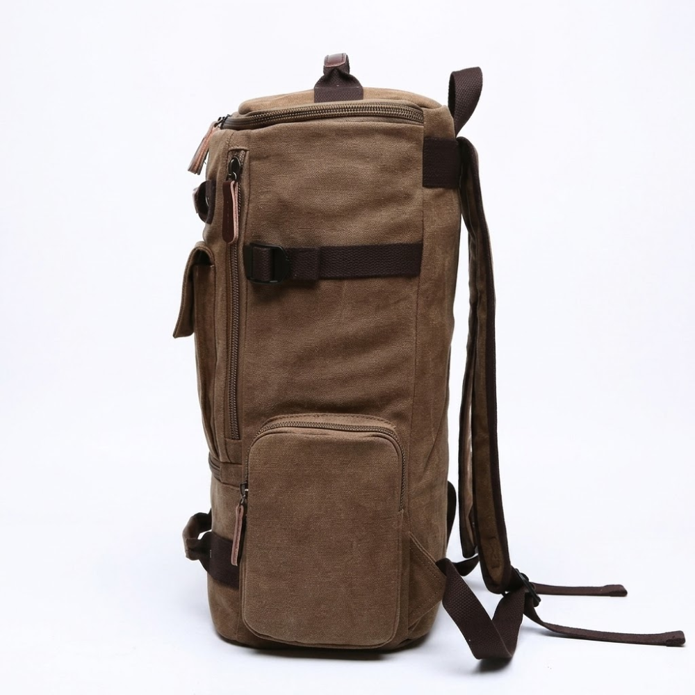 Garnet Großer Canvas Rucksack Vintage - Wasserabweisender Reiserucksack mit Laptopfach für Herren 36-55L, Laptopfach