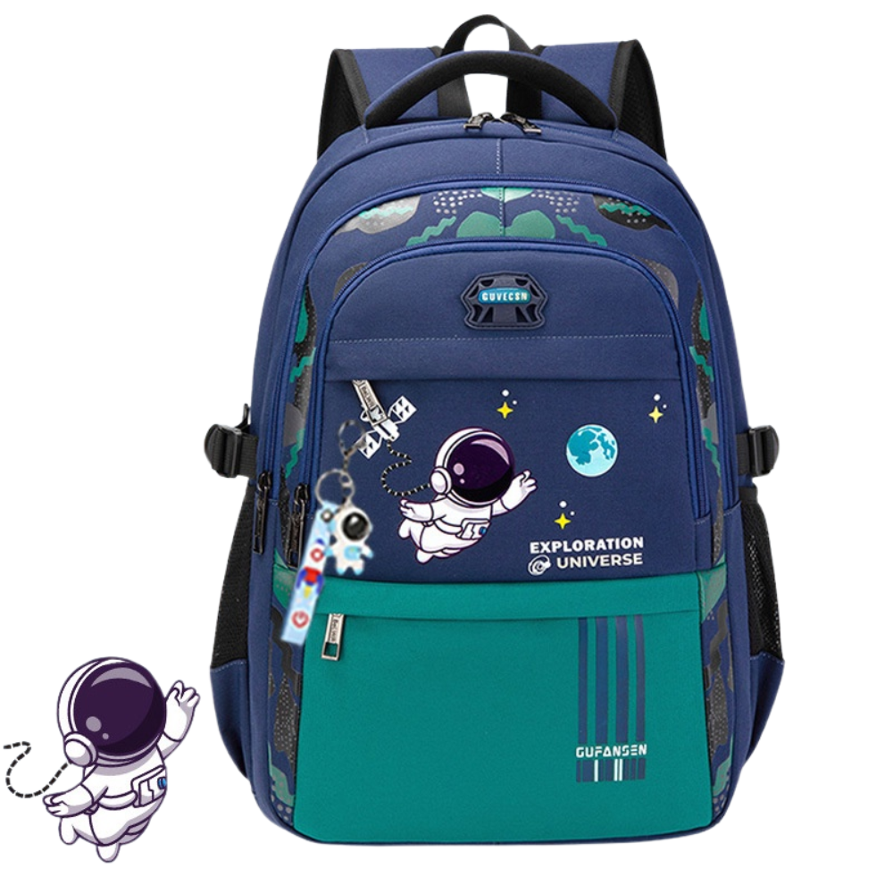 Astronauten-Schulrucksack für Grundschüler – Wasserabweisender Rucksack mit ergonomischem Rücken & viel Stauraum