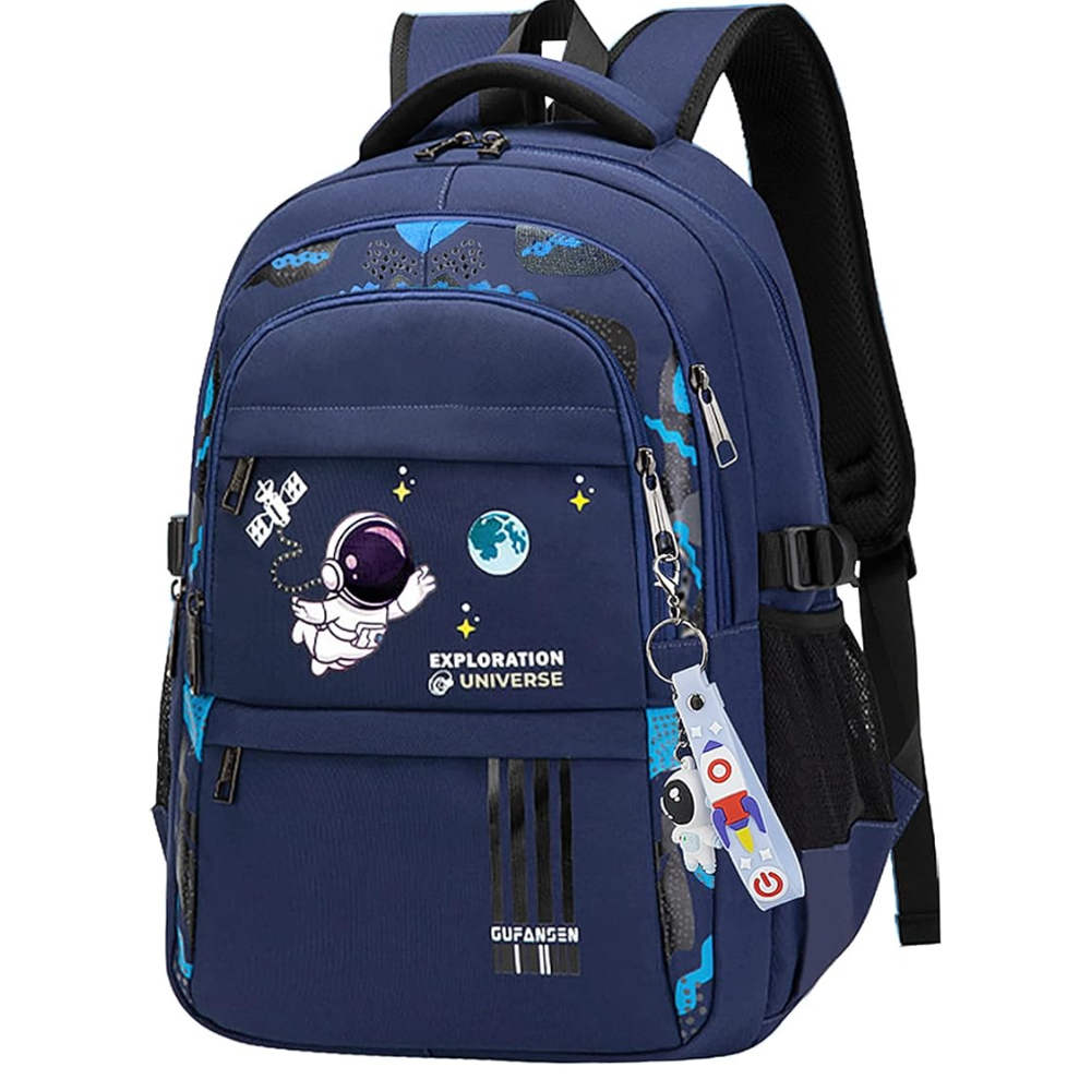 Astronauten-Schulrucksack für Grundschüler – Wasserabweisender Rucksack mit ergonomischem Rücken & viel Stauraum