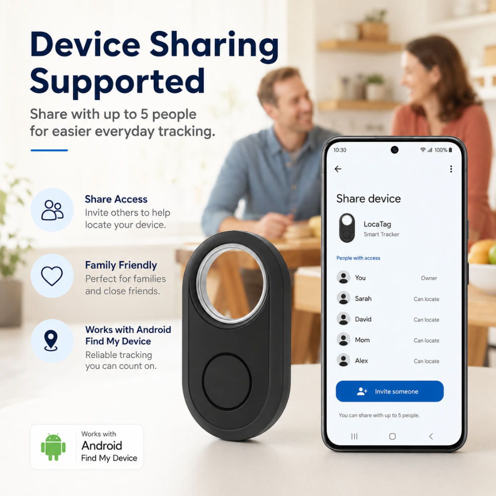 Bluetooth-Tracker für iPhone & Android – Smart Tag mit Apple Wo ist? & Google Find My Device für Schlüssel, Tasche & Gepäck
