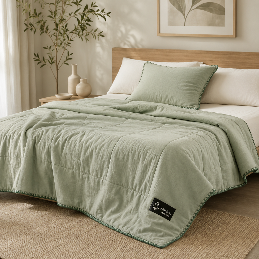 Leichte Sommerdecke – Atmungsaktive gesteppte Bettdecke, weiche Schlafdecke für Schlafzimmer, Sofa & Gästezimmer