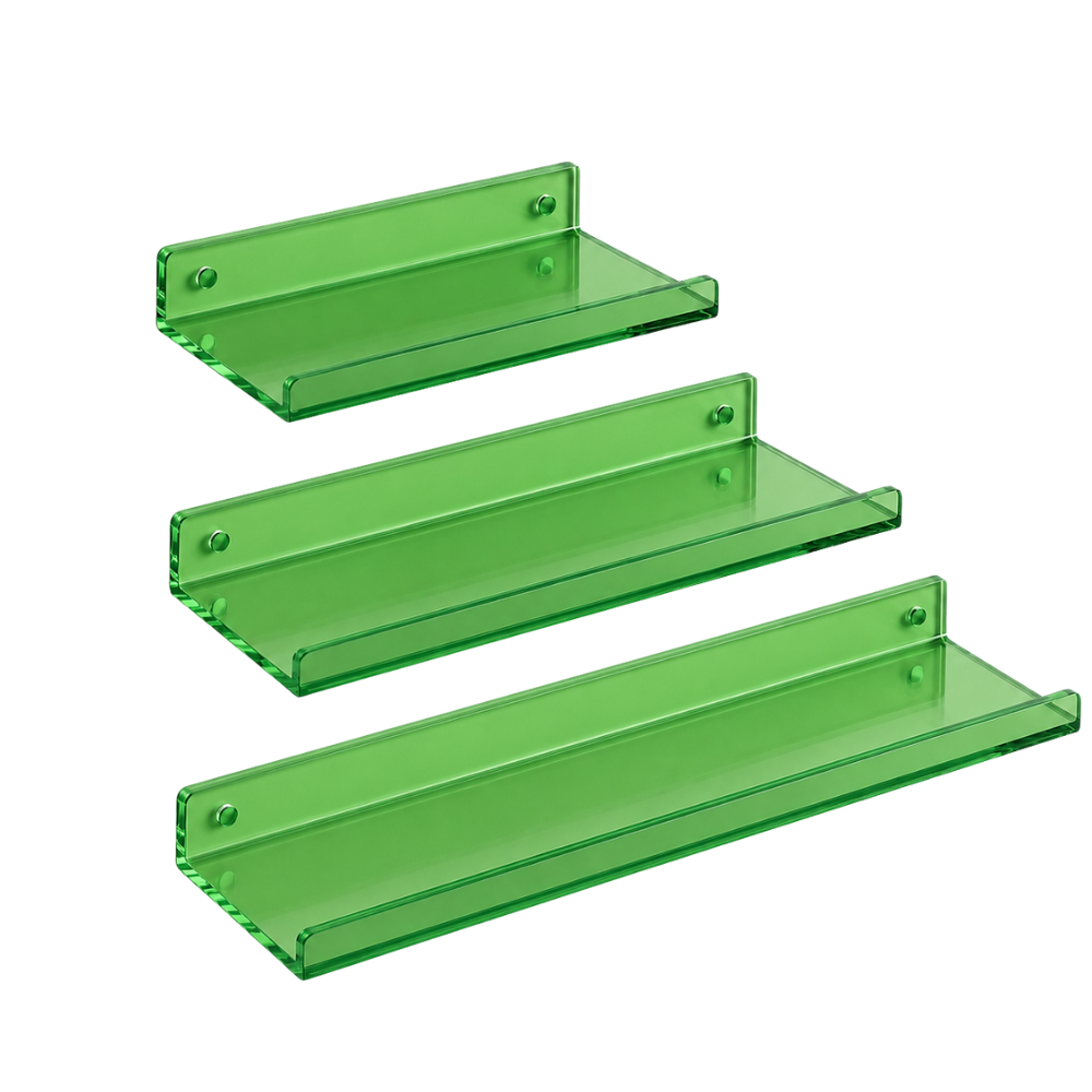 Selbstklebendes Acryl Wandregal ohne Bohren U oder L Form Wandablage in mehreren Farben und Größen
