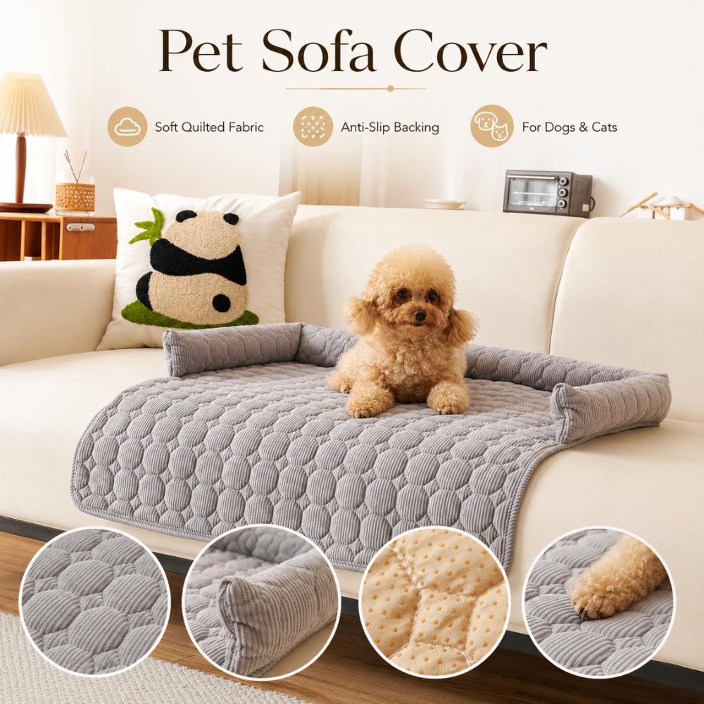 Weiches Haustierbett aus Polyesterfaser 75 x 75 cm Katzenmatte Hundematte mit Rand für Sofa Boden