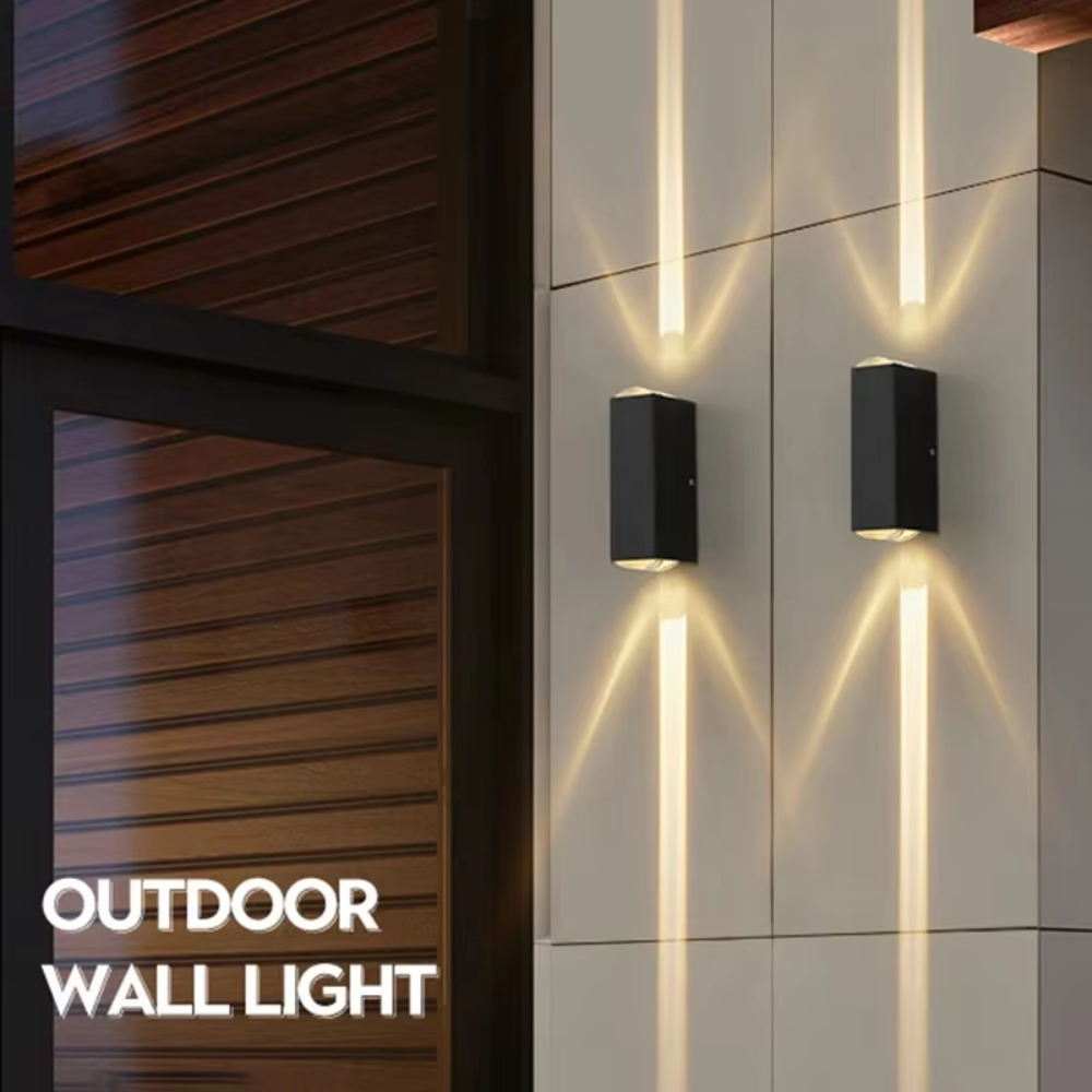 Noctéra LED Außenwandleuchte Schwarz - Moderne Up & Down Wandlampe Wasserdicht IP65