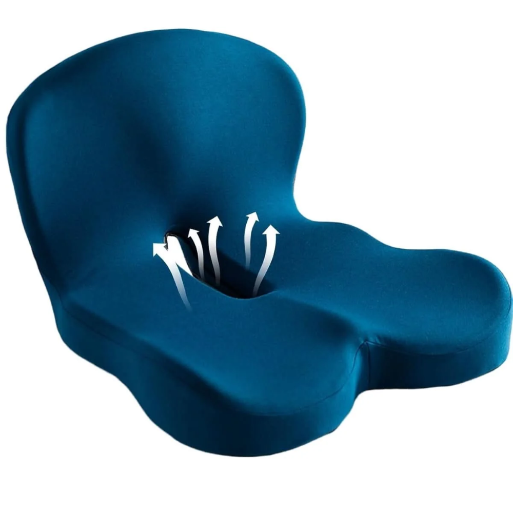 Orthopädisches Sitzkissen für bessere Haltung - Rutschfester Memory-Schaum Kissen für Stühle