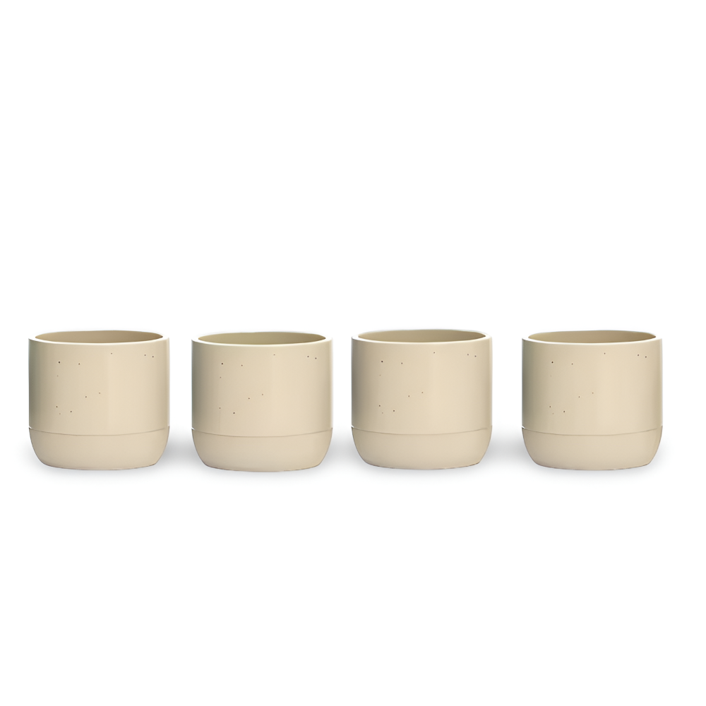 Keramik Kaffeetassen Set (230ml) – 4er Set Becher für Kaffee & Tee