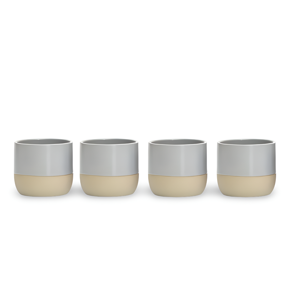 Keramik Kaffeetassen Set (230ml) – 4er Set Becher für Kaffee & Tee