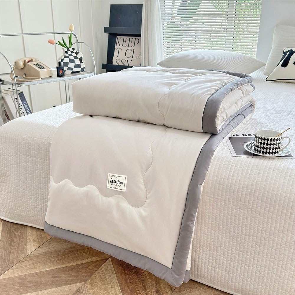 Kühlende Sommerdecke – Leichte atmungsaktive Bettdecke für Schlafzimmer, Sofa & Wohnheim