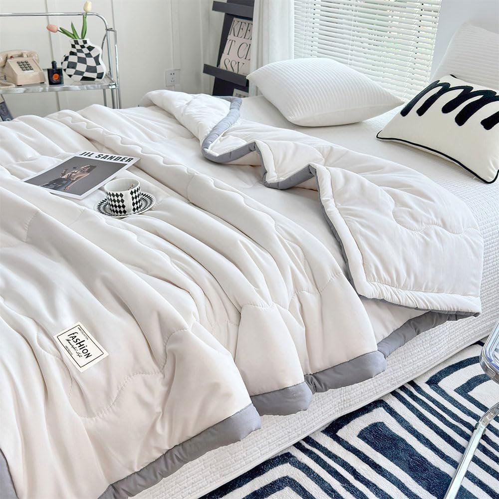 Kühlende Sommerdecke – Leichte atmungsaktive Bettdecke für Schlafzimmer, Sofa & Wohnheim