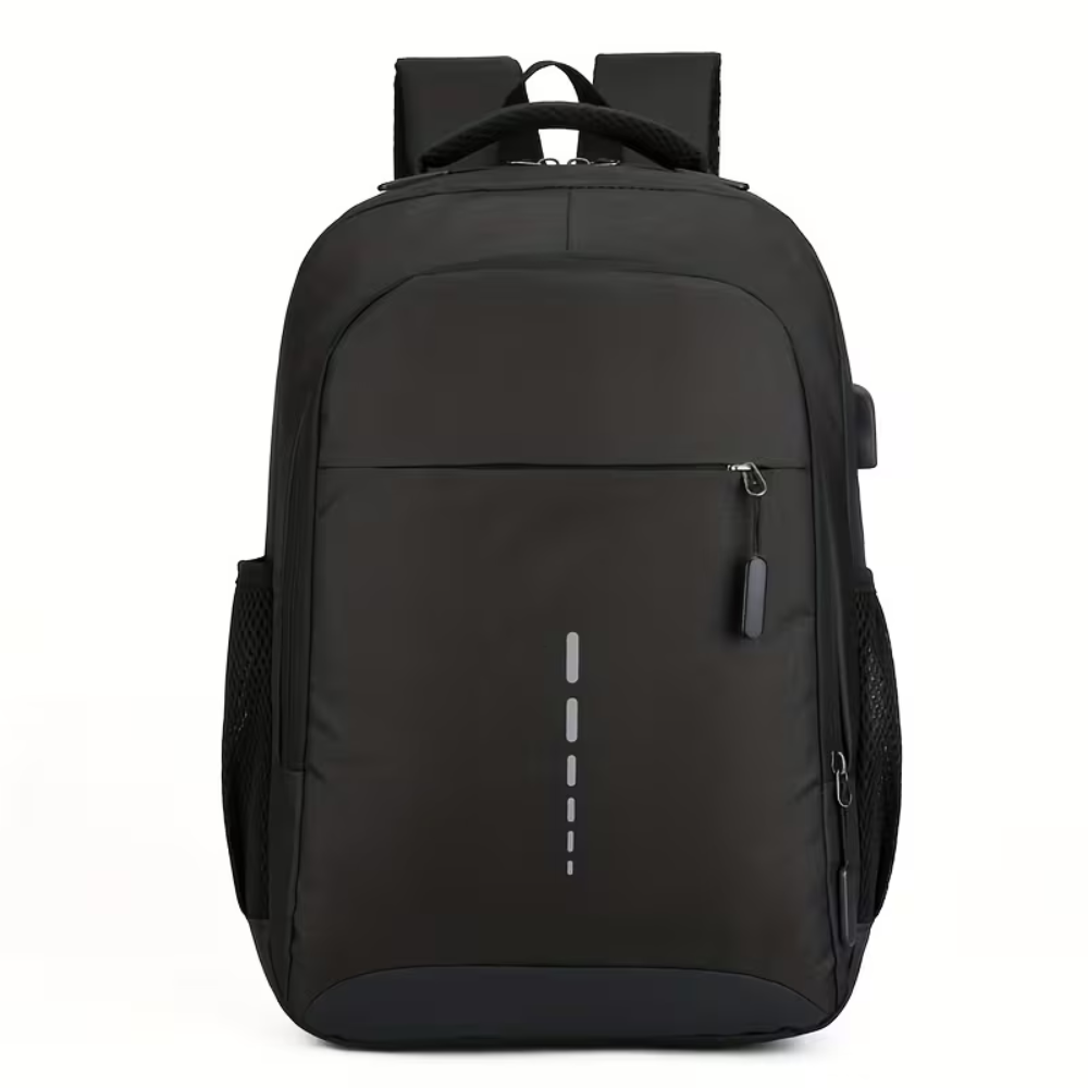 Wasserabweisender Laptop-Rucksack 44 × 30 × 13 cm – Schlanker Freizeitrucksack mit USB-Anschluss und Reflexstreifen