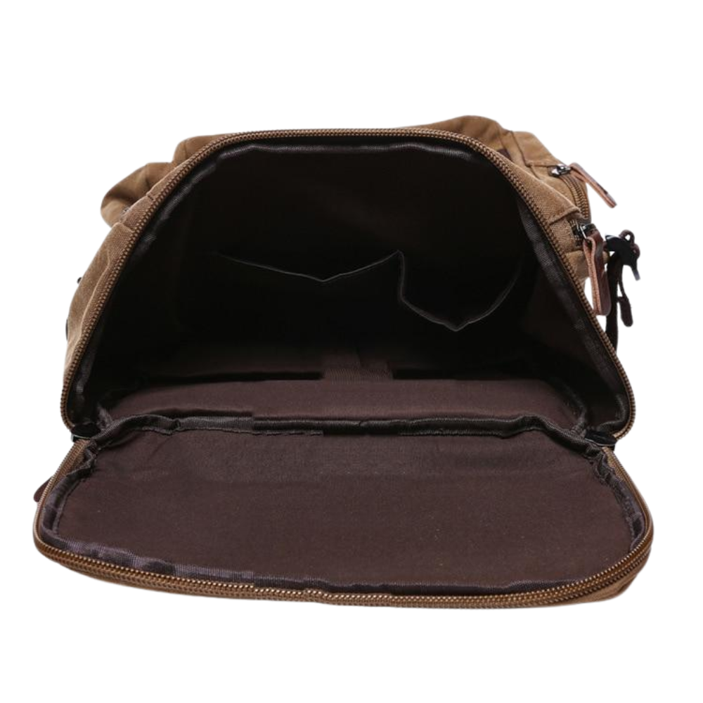 Garnet Großer Canvas Rucksack Vintage - Wasserabweisender Reiserucksack mit Laptopfach für Herren 36-55L, Laptopfach