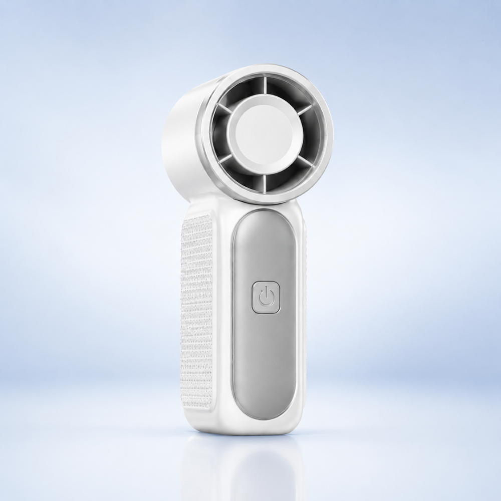 Tragbarer Mini-Turbo-Handventilator – USB-aufladbarer Hochgeschwindigkeits-Ventilator mit 100 Geschwindigkeitsstufen und Digitalanzeige