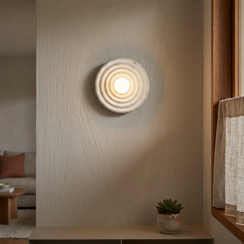 Moderne Runde Designer Wandleuchte - Dekorative Akzentleuchte für Flur & Wohnzimmer