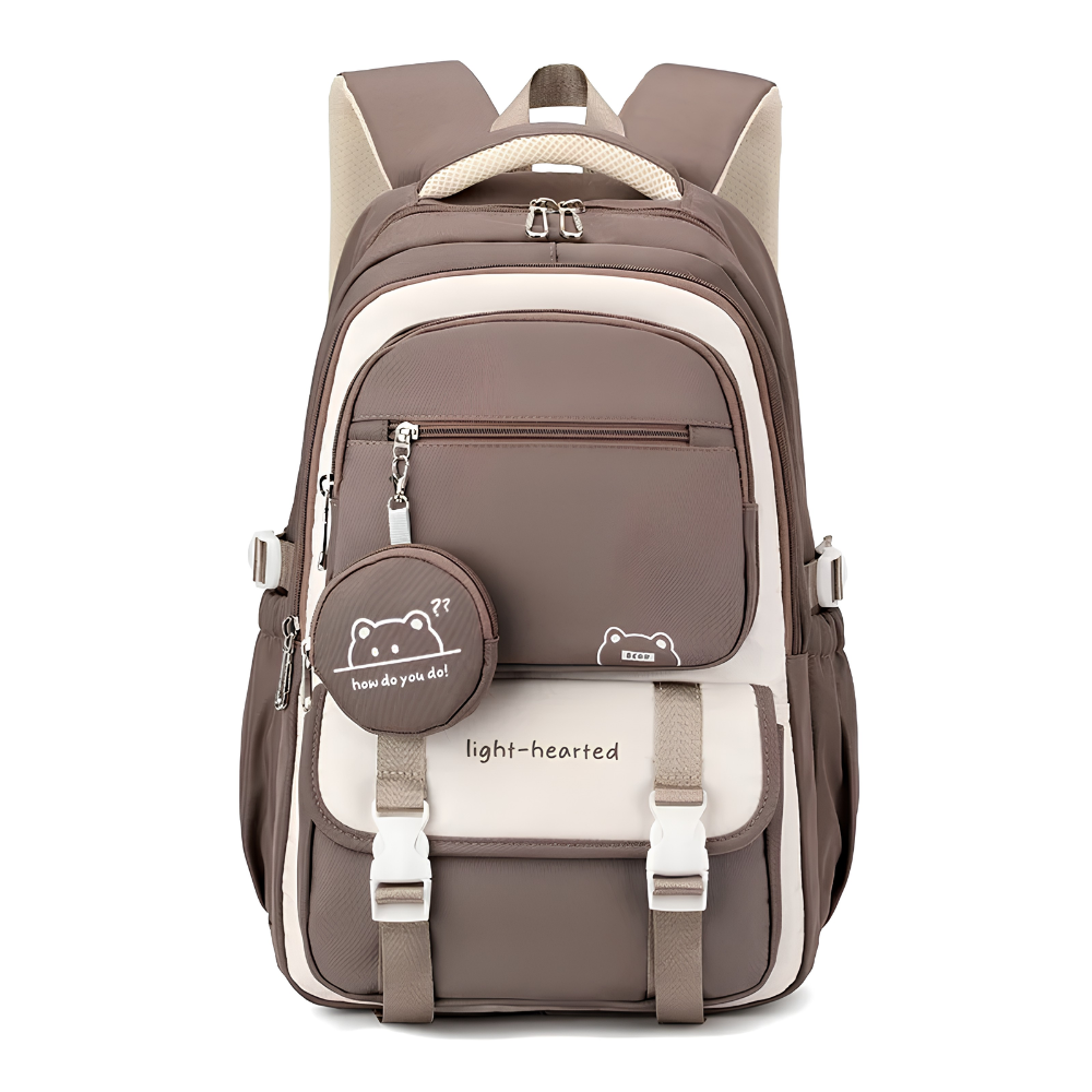 Kawaii Schulrucksack mit mehreren Fächern & Mini-Tasche – Leichter großer Rucksack für Schule, Uni & Reisen