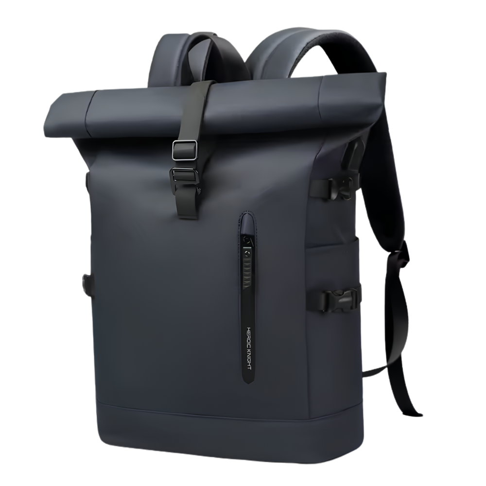 Wasserdichter Roll-Top Reiserucksack für Herren - Großer 15,6” Laptop Rucksack mit USB-Anschluß