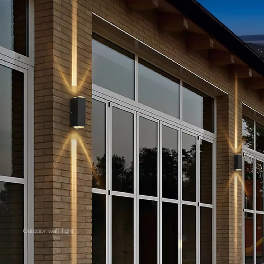 Noctéra LED Außenwandleuchte Schwarz - Moderne Up & Down Wandlampe Wasserdicht IP65