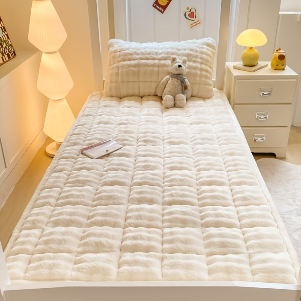 Velours-Matratzenauflage 90x200 bis 200x220 cm – Wärmende Matratzenauflage für den Winter