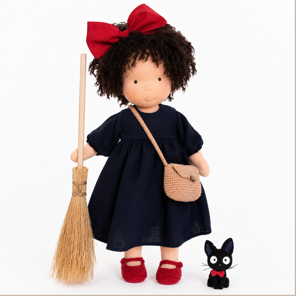 Waldorf-inspirierte Stoffpuppe 30 cm für Kinder Weiche Ragdoll Kuschelpuppe zum Spielen und Dekorieren