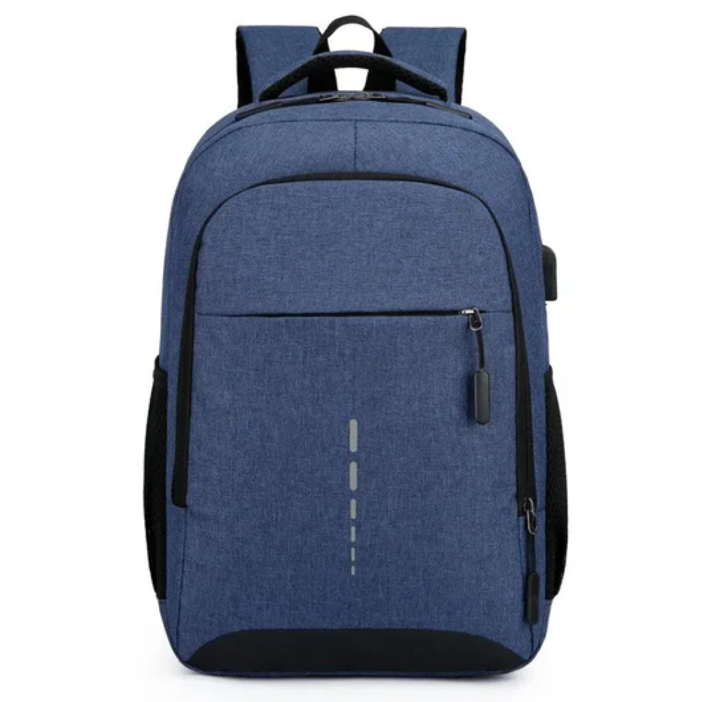 Wasserabweisender Laptop-Rucksack 44 × 30 × 13 cm – Schlanker Freizeitrucksack mit USB-Anschluss und Reflexstreifen