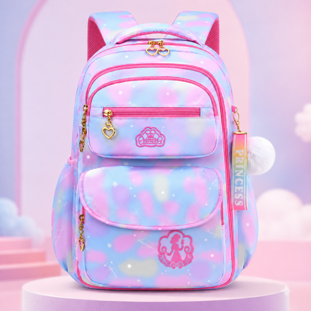 Kawaii Kinder-Schulrucksack für Mädchen – Leichter wasserabweisender Rucksack mit mehreren Fächern für Schule & Alltag