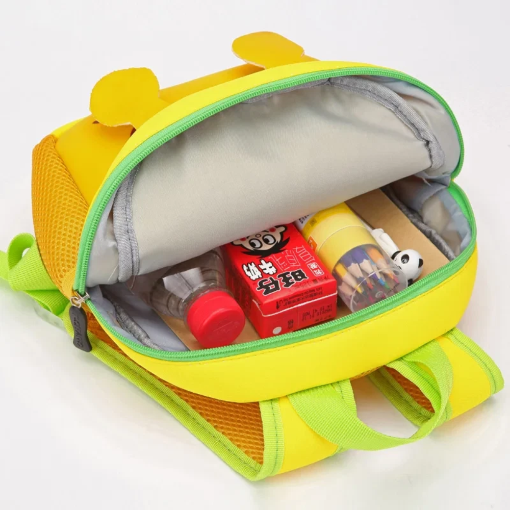 3D-Tier-Rucksack 21 × 8 × 26 cm – Leichter Kindergartenrucksack aus Polyester für 2–5 Jahre
