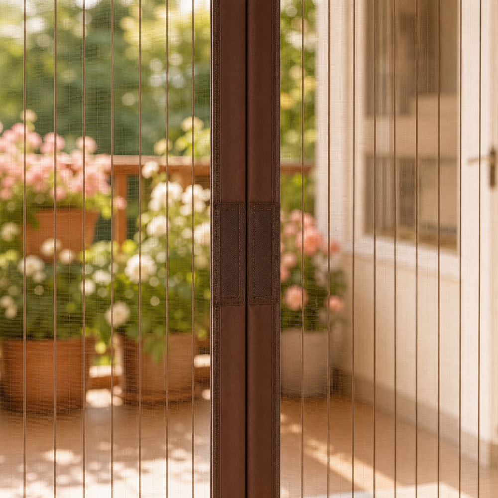 Seitlich öffnende Moskitür ohne Bohren – Magnetische Insektenschutztür für Balkon, Terrasse & Innenräume