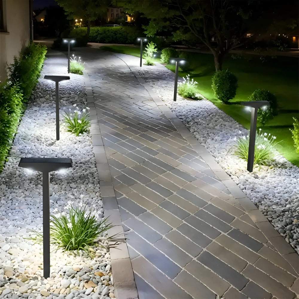 4er Set Solar Gartenleuchten für Außenbereich – Energieeffiziente Beleuchtung für Terrasse und Garten