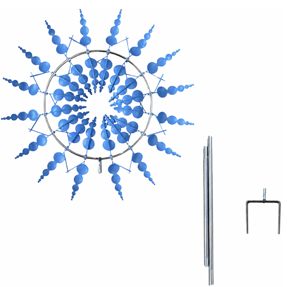 Metall Windrad für Garten – Bunter Kinetischer Windspinner als Dekoration für Rasen, Terrasse & Balkon