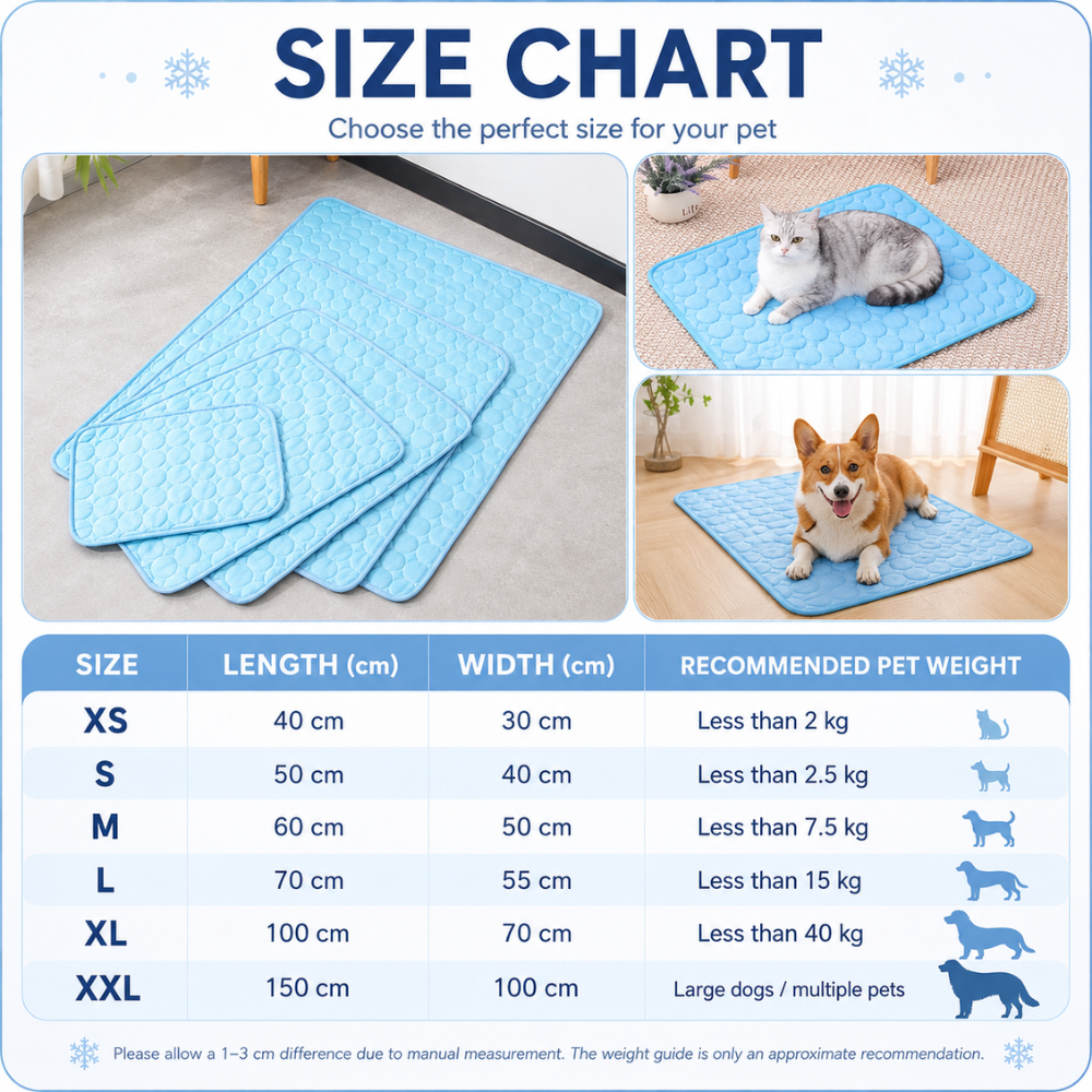Kühlmatte für Hunde und Katzen aus Polyesterfaser Sommer Haustiermatte für Sofa Bett Auto und Boden