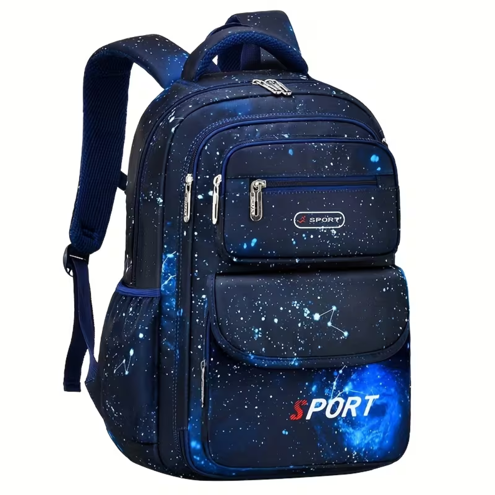 Weltraum-Schulrucksack mit Astronautenmotiv – Wasserabweisender Rucksack mit mehreren Fächern für Schule & Freizeit