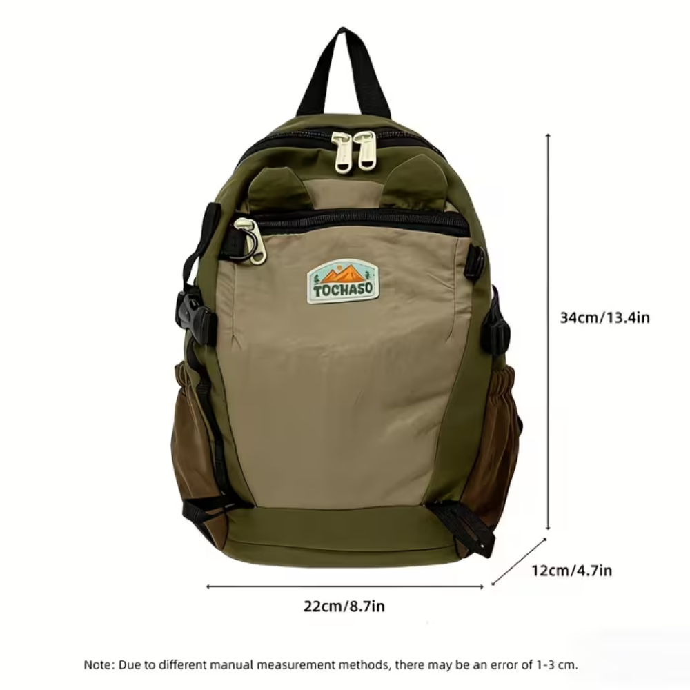 Kinder-Rucksack mit zweifarbigem Design – Leichter Kindergartenrucksack aus Polyester für 3–6 Jahre