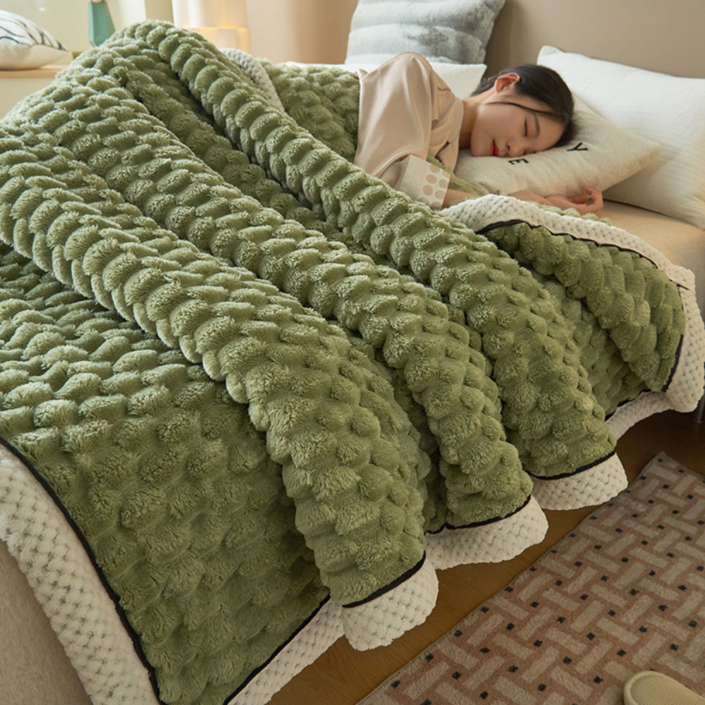Flauschiges Sherpa-Plaid 120x200 bis 200x230 cm – Weiche Tagesdecke für Sofa und Schlafzimmer