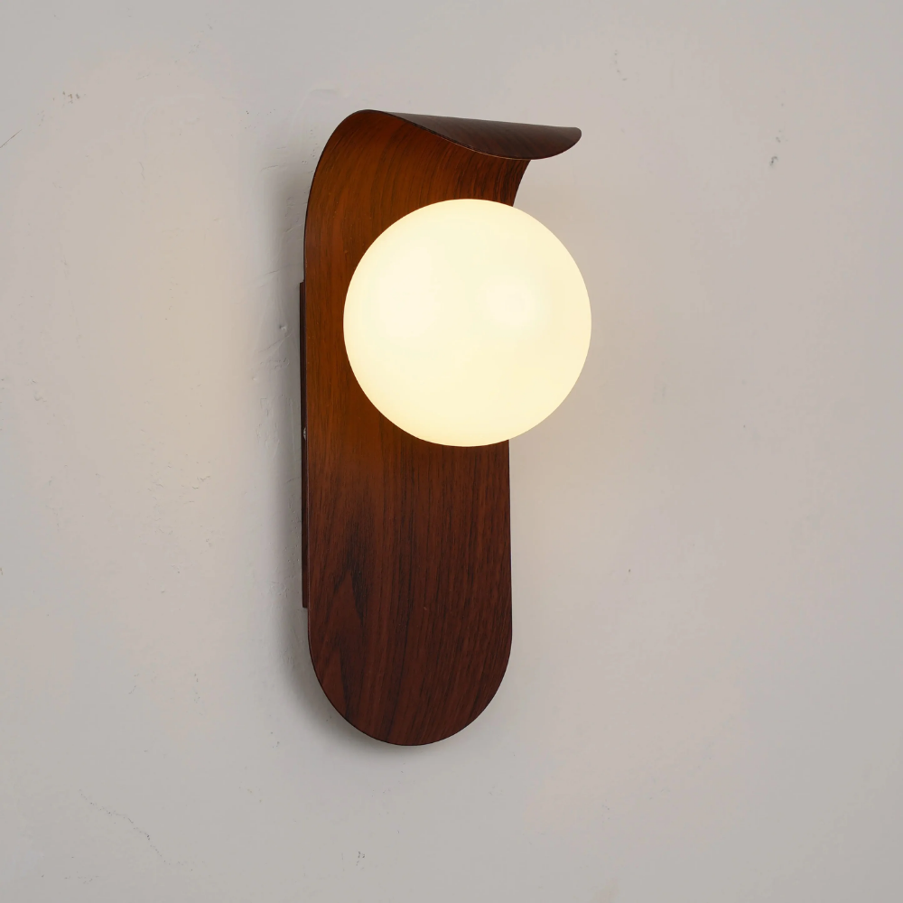 Moderne G9-LED-Wandleuchte mit Acrylschirm – elegante, kugelförmige Wandleuchte im Japandi-Stil für Flure und Schlafzimmer