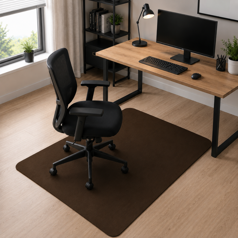 Bürostuhlmatte 90 x 120 cm – Rutschfeste Bodenschutzmatte für Bürostuhl, Gamingstuhl & Homeoffice