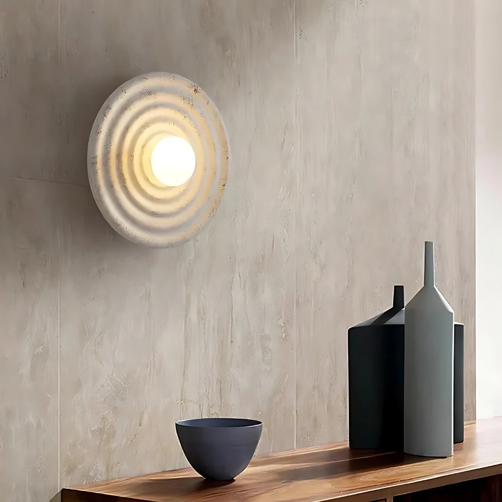 Moderne Runde Designer Wandleuchte - Dekorative Akzentleuchte für Flur & Wohnzimmer