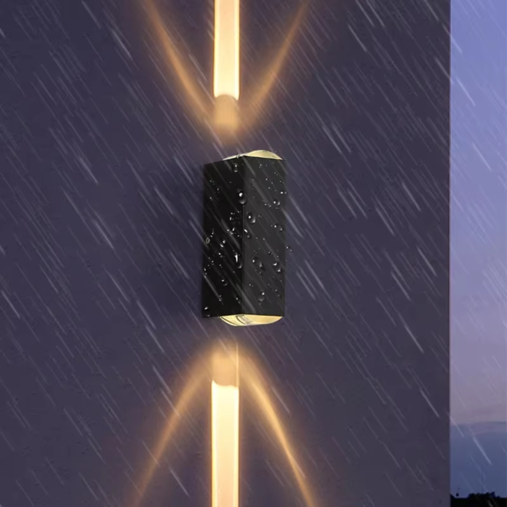 Noctéra LED Außenwandleuchte Schwarz - Moderne Up & Down Wandlampe Wasserdicht IP65