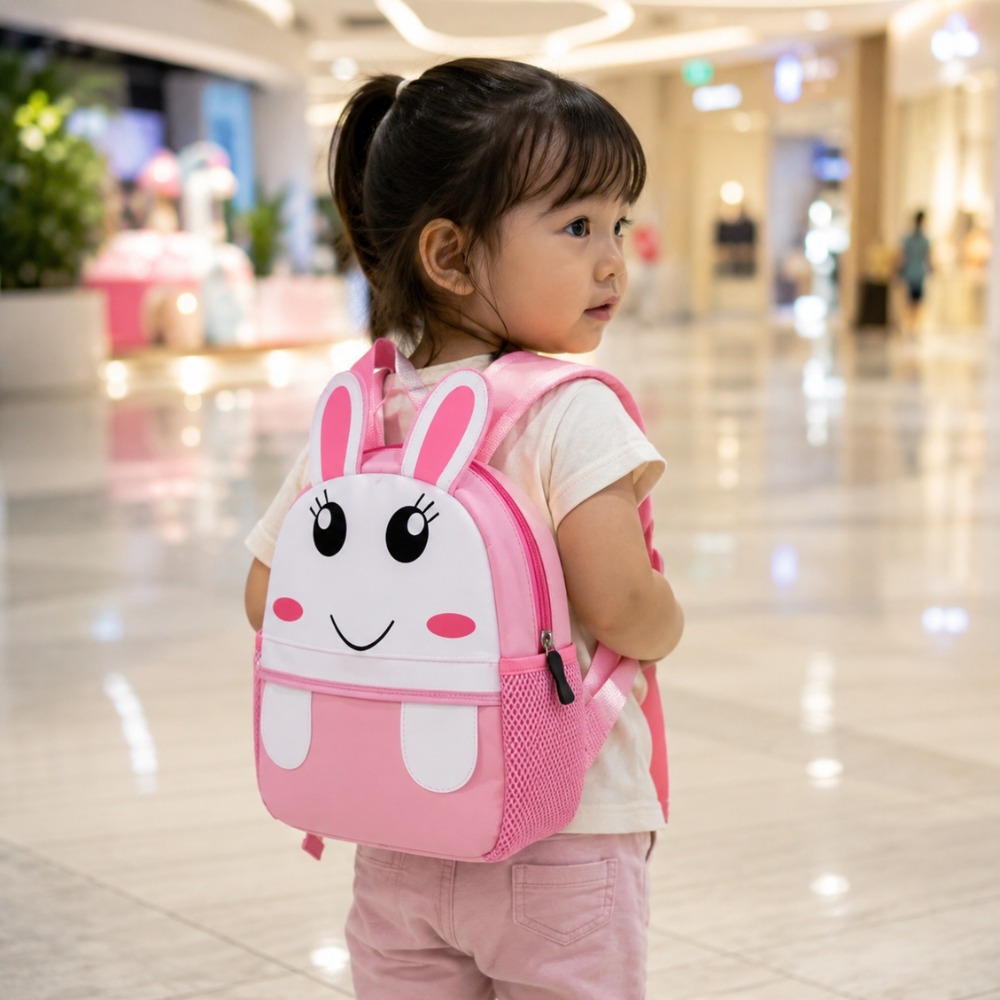 3D-Tier-Rucksack 21 × 8 × 26 cm – Leichter Kindergartenrucksack aus Polyester für 2–5 Jahre