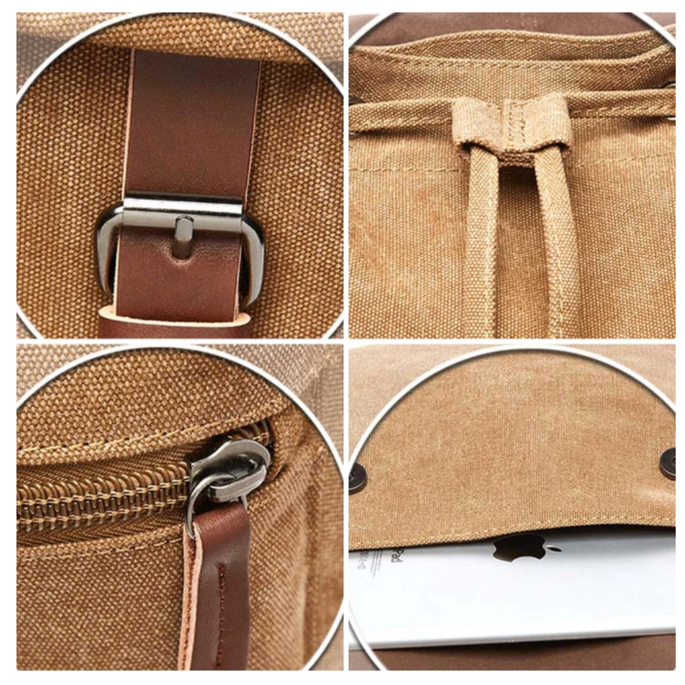 Vento Vintage Canvas Rucksack Herren & Damen - Robuster Laptop Rucksack für Schule, Uni & Reisen